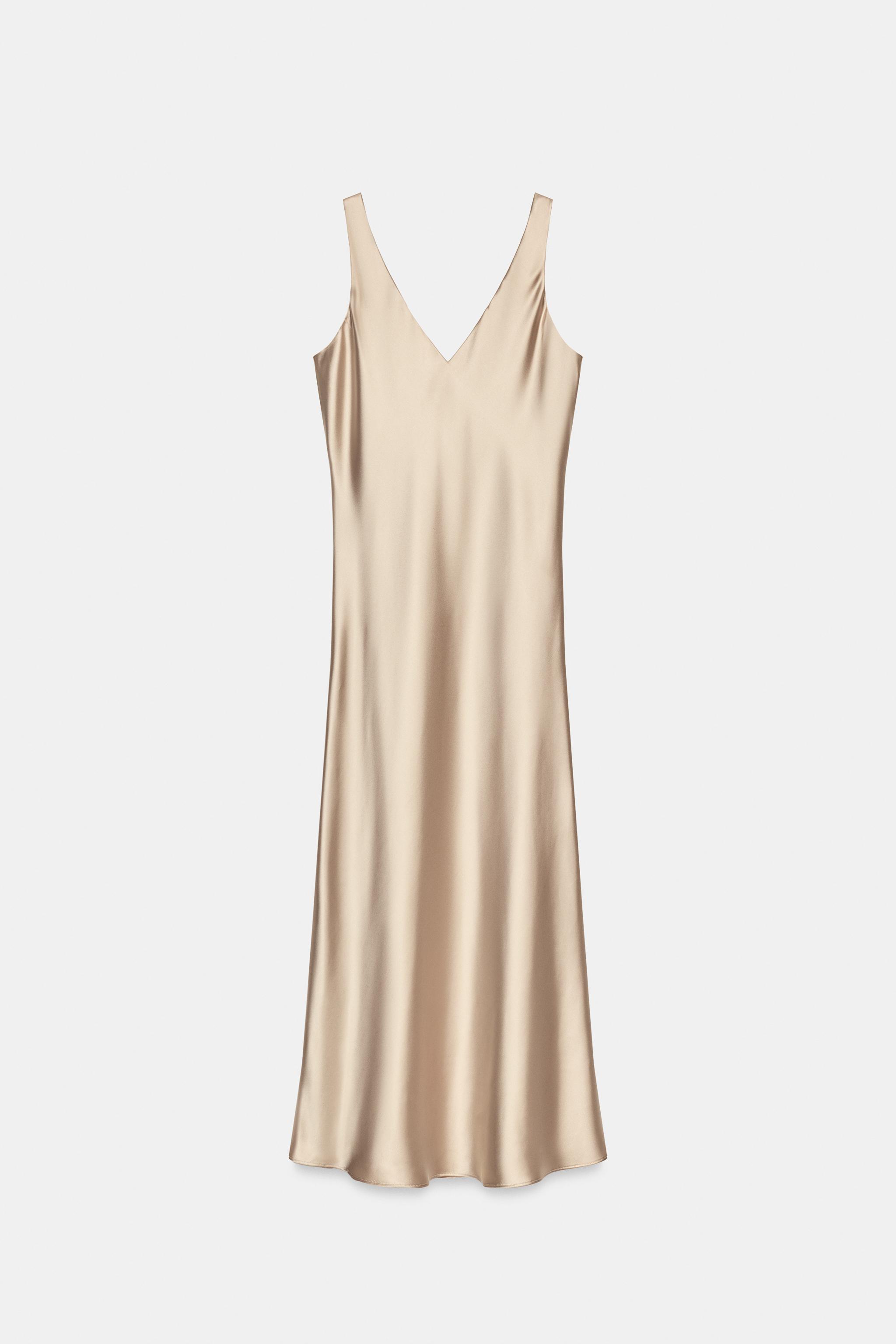 SATIN MIDI DRESS