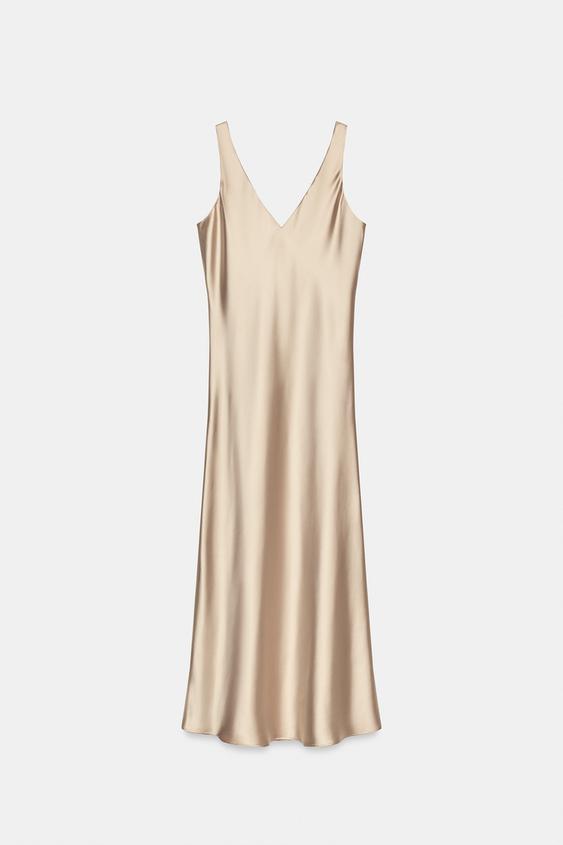 SATIN MIDI DRESS - Cava by Zara - Image 0
