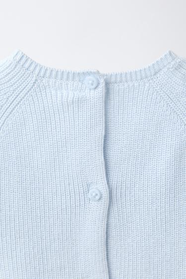PULL EN MAILLE AVEC PIÈCE CHIOT - Bleu clair de Zara - Image 3