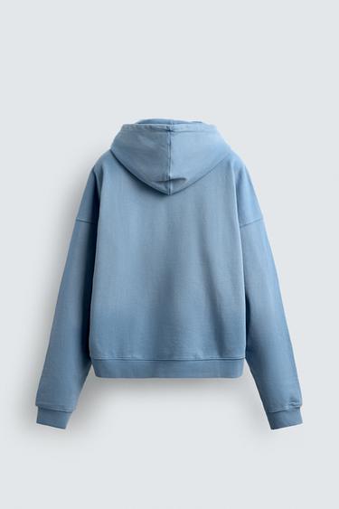 SPRAY WASH HOODIE - Light blue by Zara - Image 8