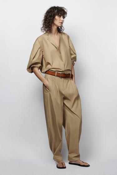 CHEMISE POPELINE ZW COLLECTION LIMITED EDITION - Sable de Zara - Image 1