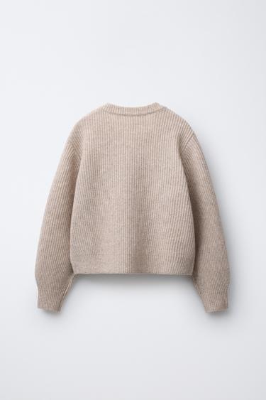 PURL KNIT SWEATER - camel by Zara - Image 1