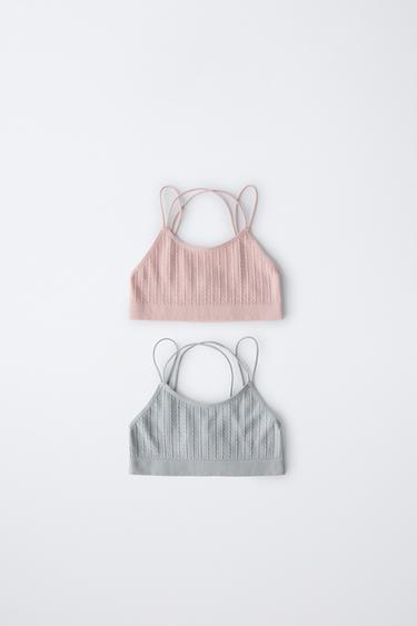 8-14 AÑOS/ PACK DOS TOPS SEAMLESS ESTRUCTURA - Multicolor de Zara