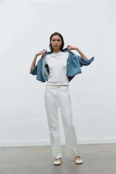 Z1975 HIGH-RISE STRAIGHT JEANS - White by Zara - Image 0