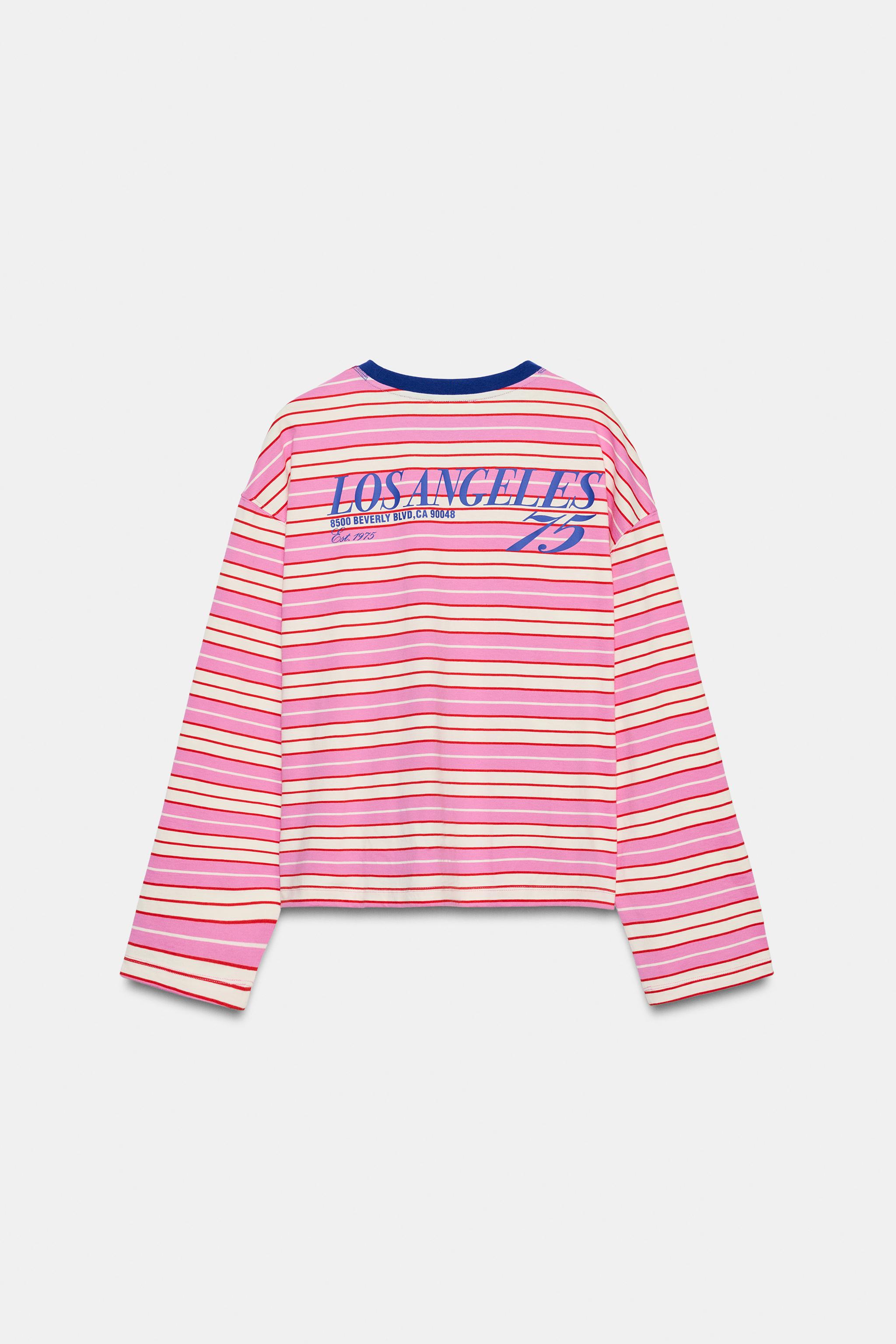 STRIPED TEXT T-SHIRT