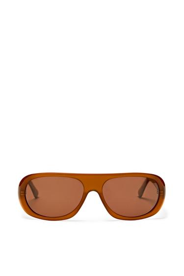 Zara Wraparound sunglasses - Caramel