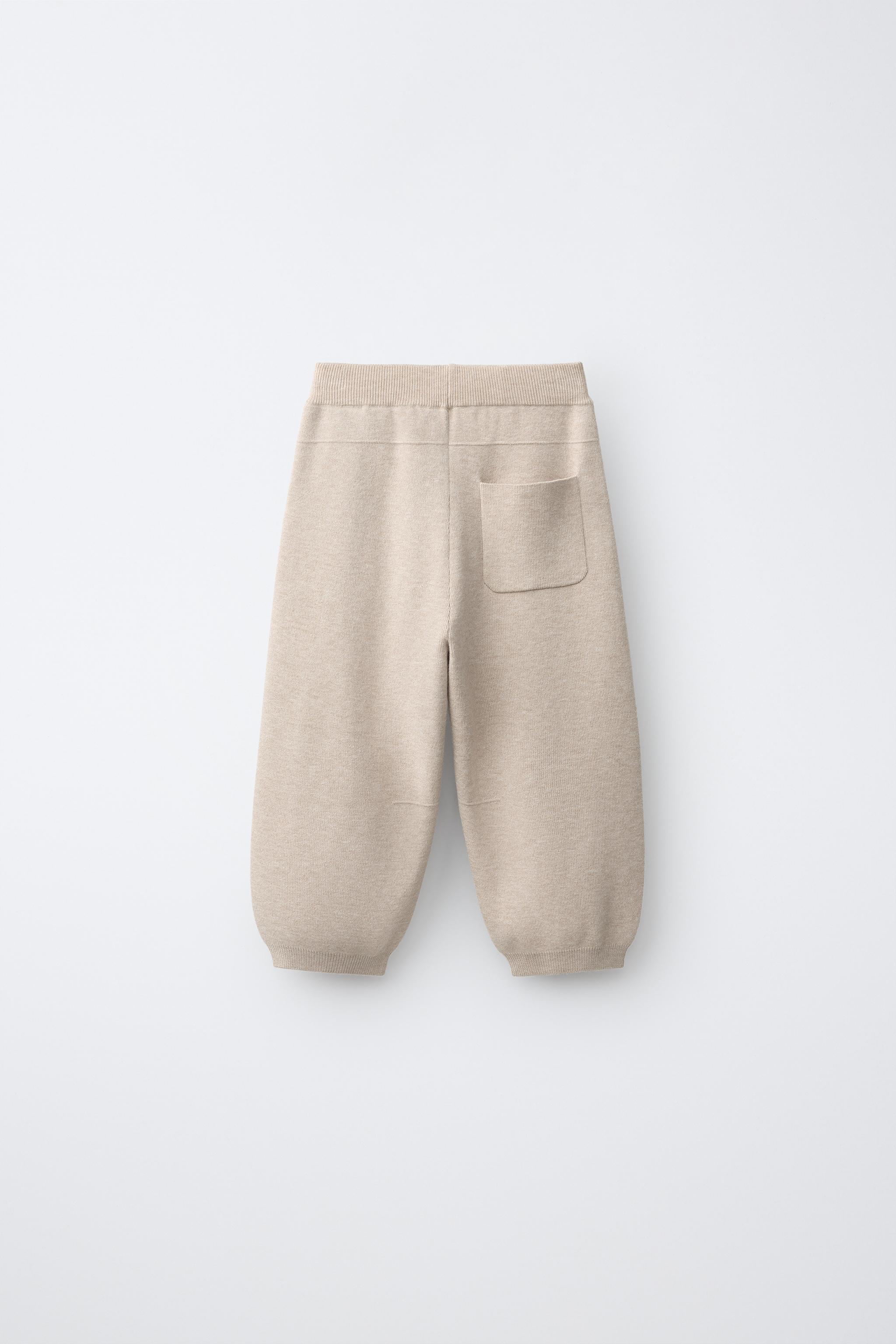 BALLOON KNIT PANTS — Sand / Marl