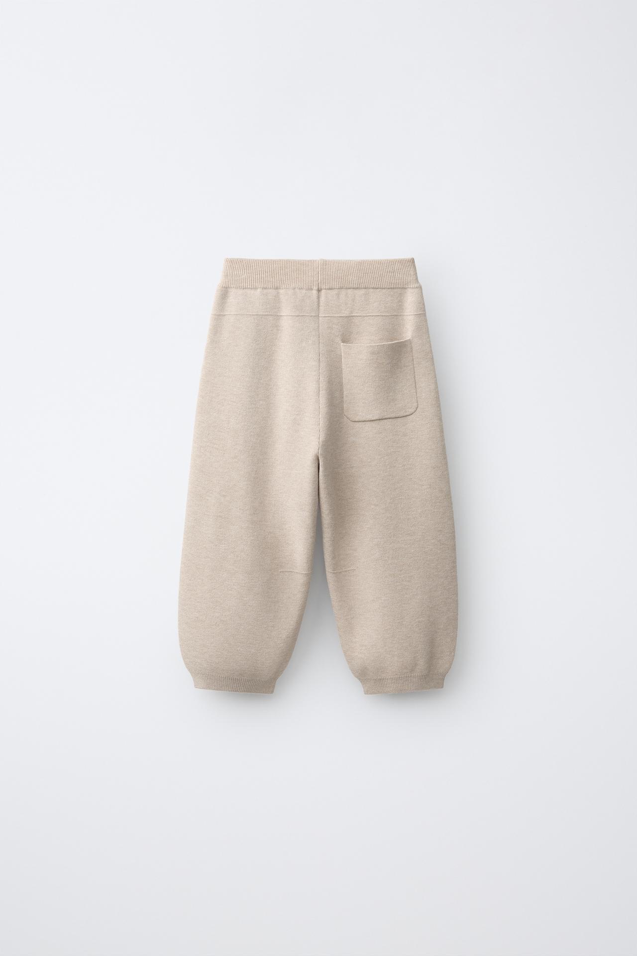 BALLOON KNIT PANTS — Sand / Marl