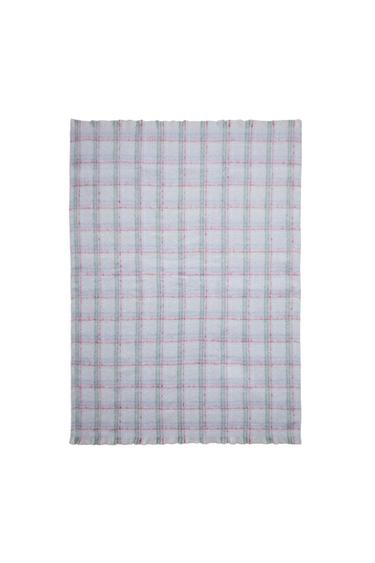 Zara DEČJE ĆEBE OD BRUŠENOG KRZNA SA KARIRANIM DEZENOM – Plava