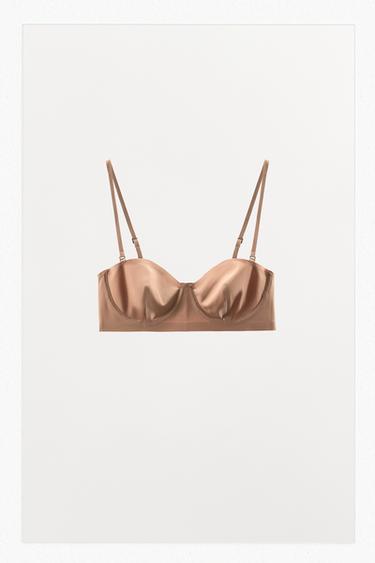 UNDERWIRE BRA WITH POLYAMIDE - Beige-pink by Zara