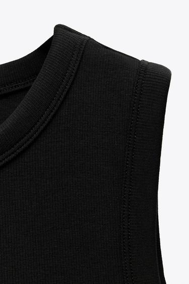 HAUT CÔTELÉ - Noir de Zara - Image 4