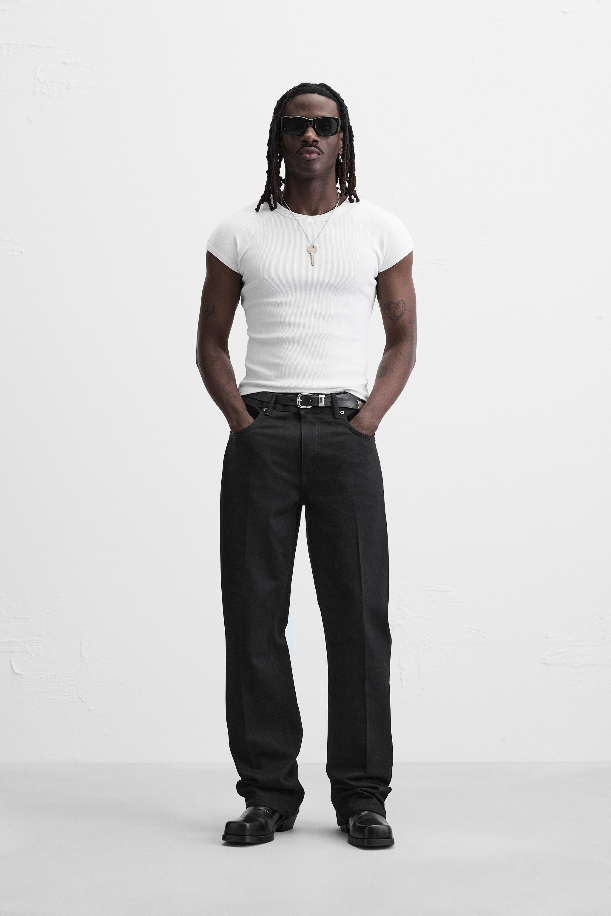 ストレートフィットブーツカットデニムパンツ - ブラック | ZARA