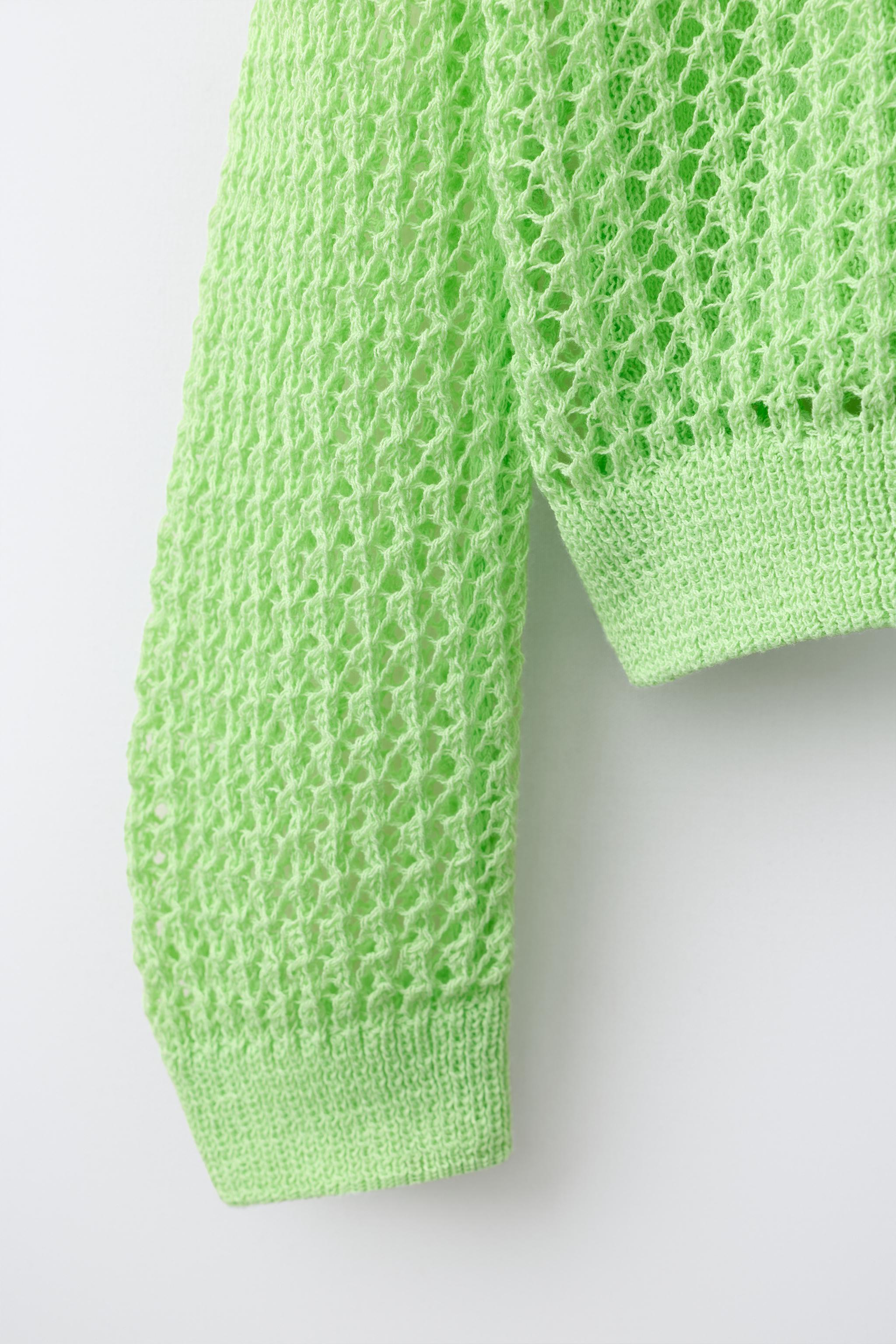 Детские свитеры Zara DOUBLE-LAYER MESH JUMPER — фото 5
