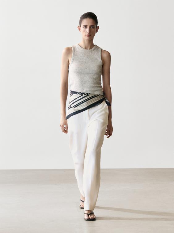Linen suit trousers from Zara - $100