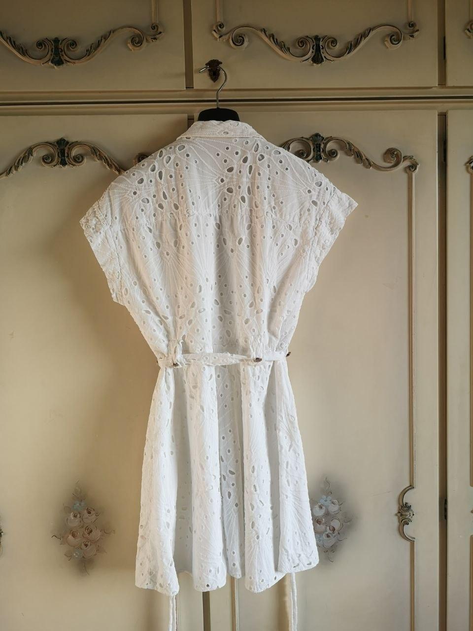 SHIRT DRESS WITH CUTWORK EMBROIDERY - Image 2