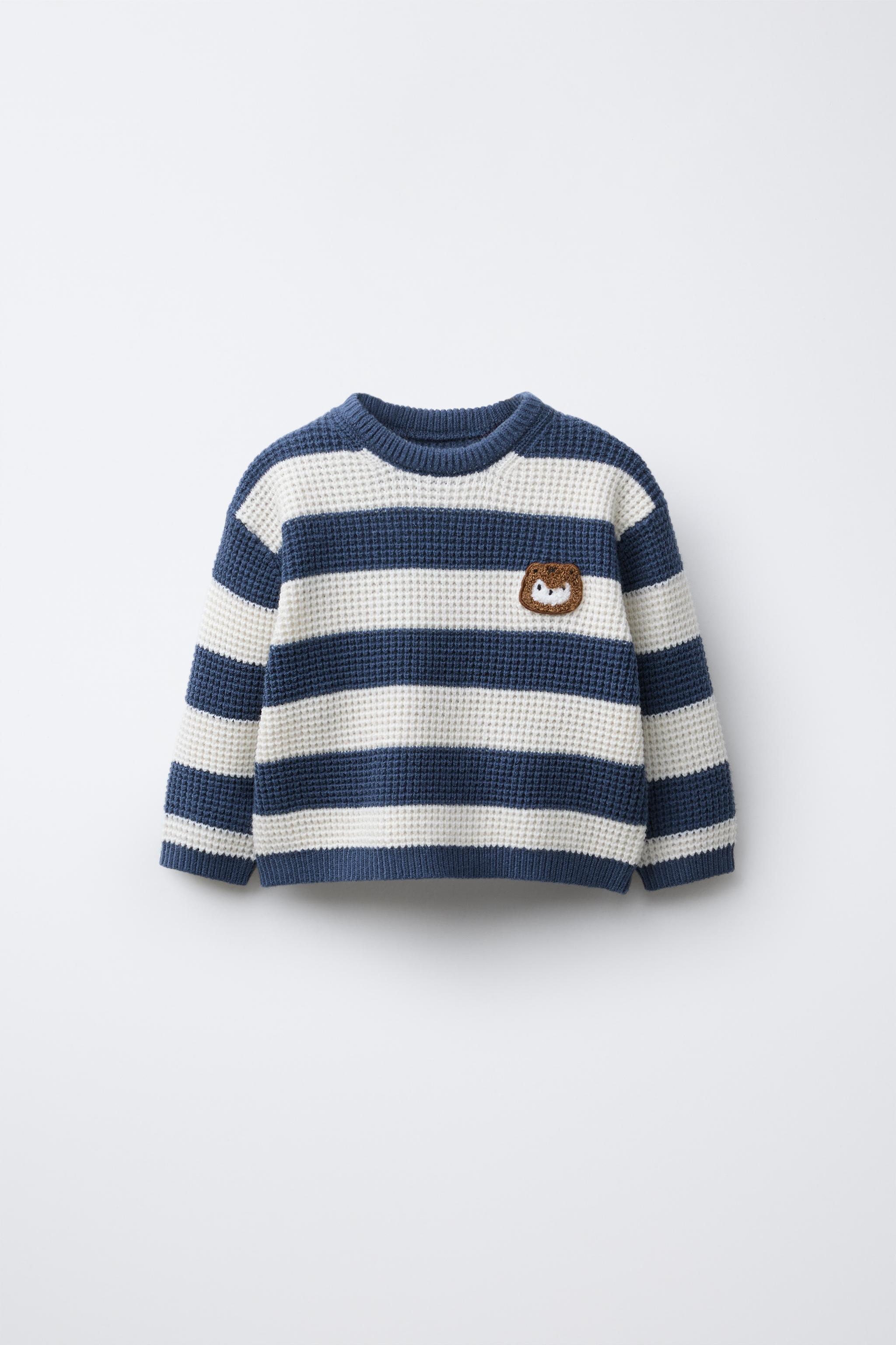 latte様2 コントラスト刺繍ニットトップス - ホワイト | ZARA Japan / 日本