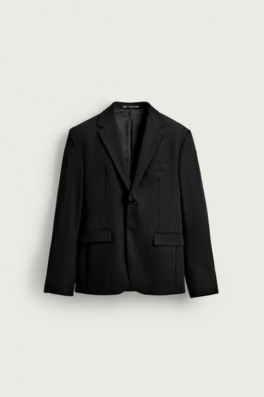 Zara COMFORT SUIT JACKET - Black