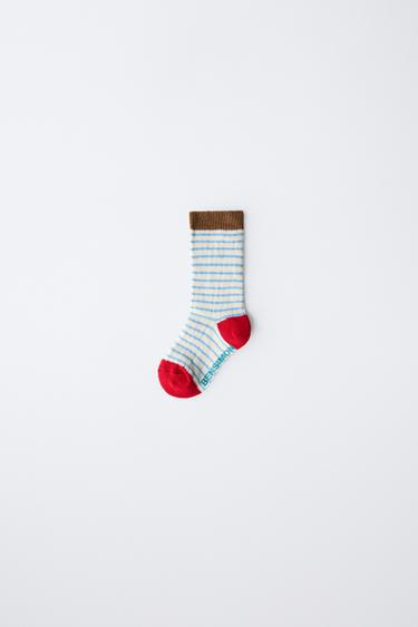 PACK TRÊS MEIAS ESTAMPADAS BENSIMON ® X ZARA - listrado da Zara - Imagem 0
