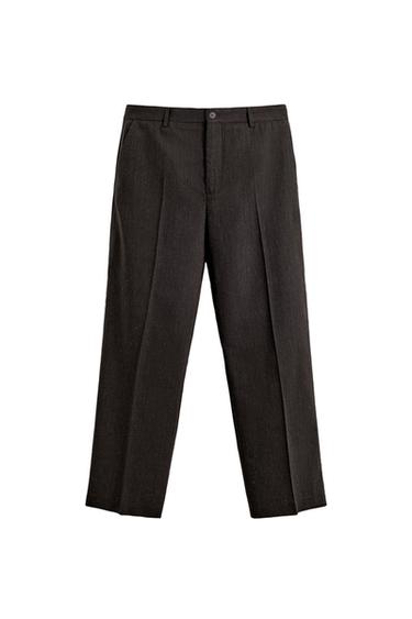 WOOL SUIT TROUSERS - brown vigore by Zara