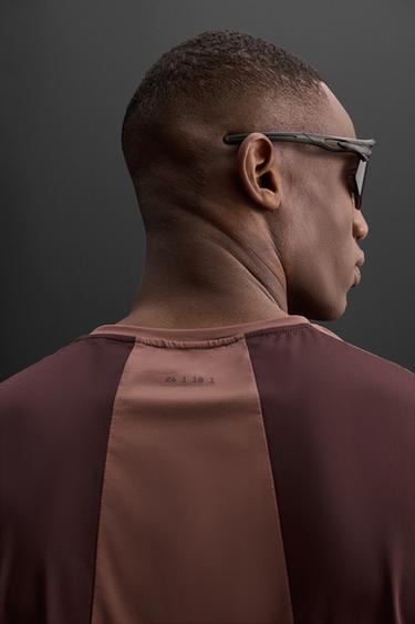 TRAINING COLOUR BLOCK T-SHIRT - Burgundy by Zara - Image 4