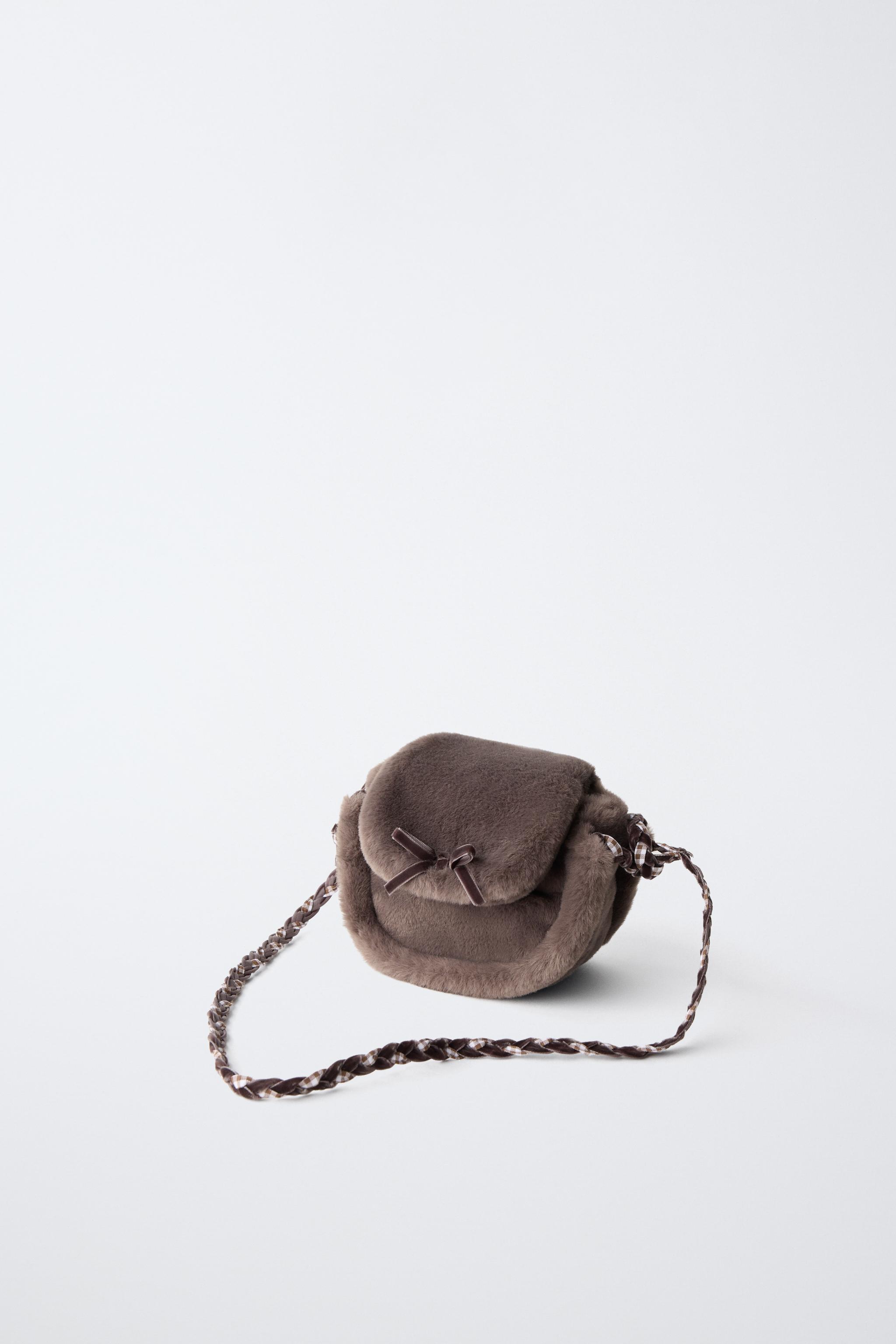 FUR BOW CROSSBODY BAG