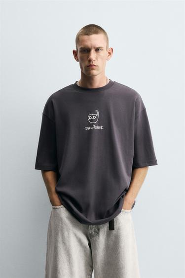 CONTRAST PRINT T-SHIRT - Grey by Zara