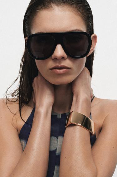 SHIELD SUNGLASSES - Black by Zara