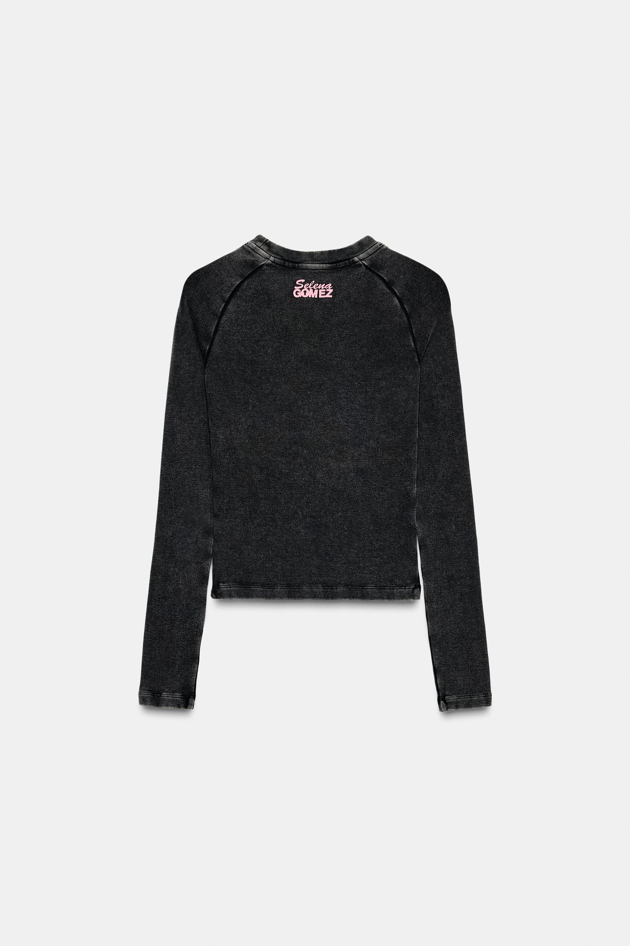 SELENA GOMEZ RIBBED T-SHIRT