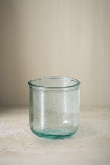 BUBBLED GLASS TOOTHBRUSH HOLDER - Blue by Zara - Image 4