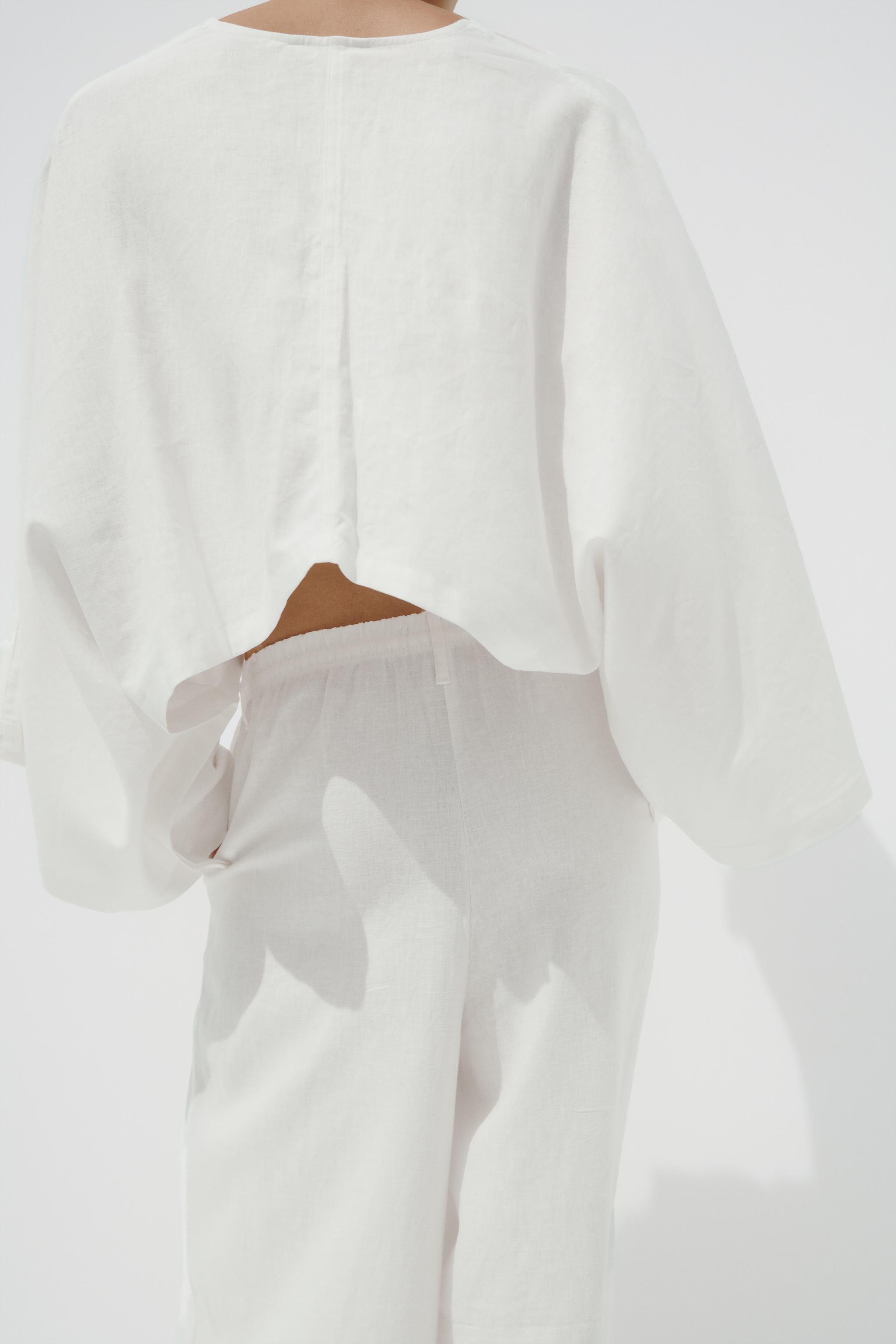【ZARA】アシンメトリーリネン着物風ケープ 5427/771/636 ZARA】アシンメトリーリネン着物風ケープ 5427/771/636 (ZARA