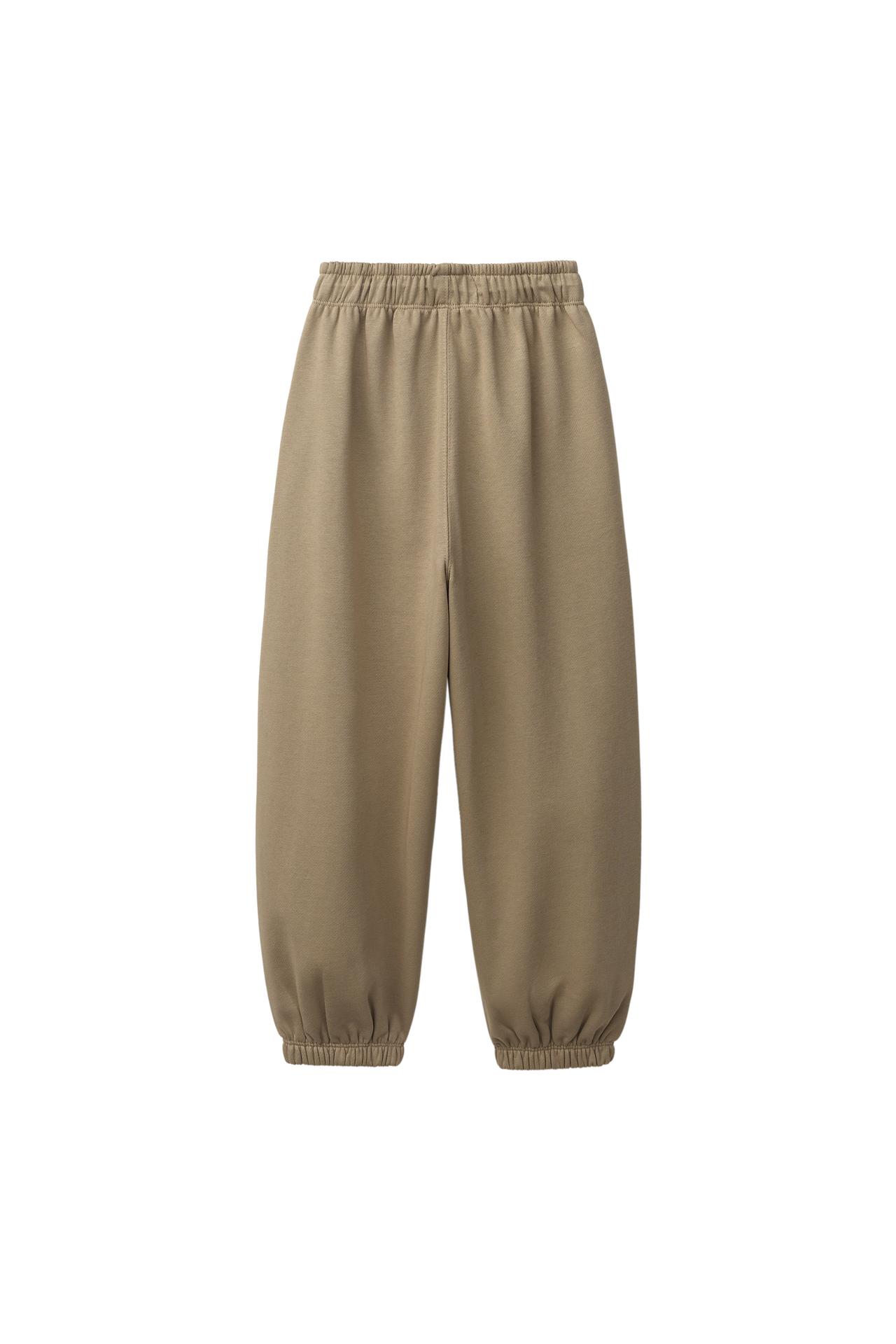 LABEL JOGGER PANTS — Light brown