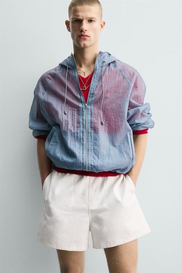 TEXTURED RELAXED FIT BERMUDA SHORTS - White by Zara - Image 5