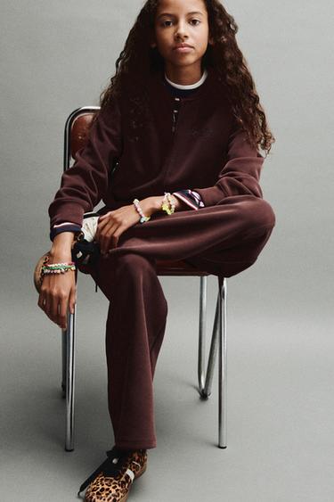 ΠΑΝΤΕΛΟΝΙ WIDE LEG SPORTY - Κόκκινο κρασιού του Zara