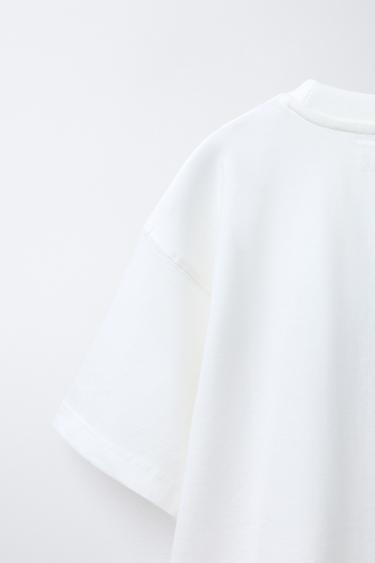 VARSITY SLOGAN T-SHIRT - White by Zara - Image 3