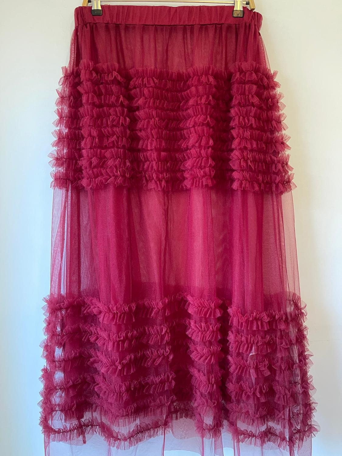 SKIRT WITH TULLE FRILL - Image 8