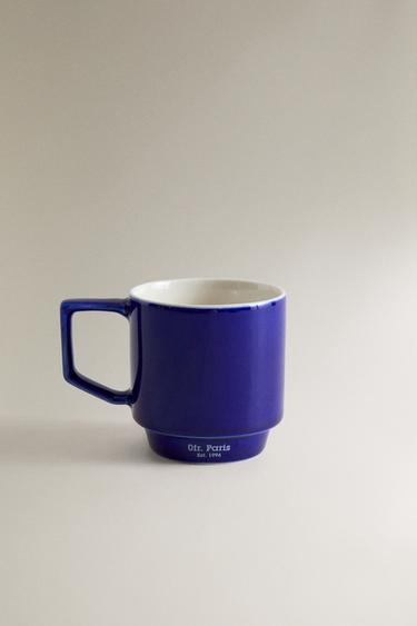 STONEWARE ESPRESSO MUG | 0FR. PARIS - Blue by Zara - Image 0