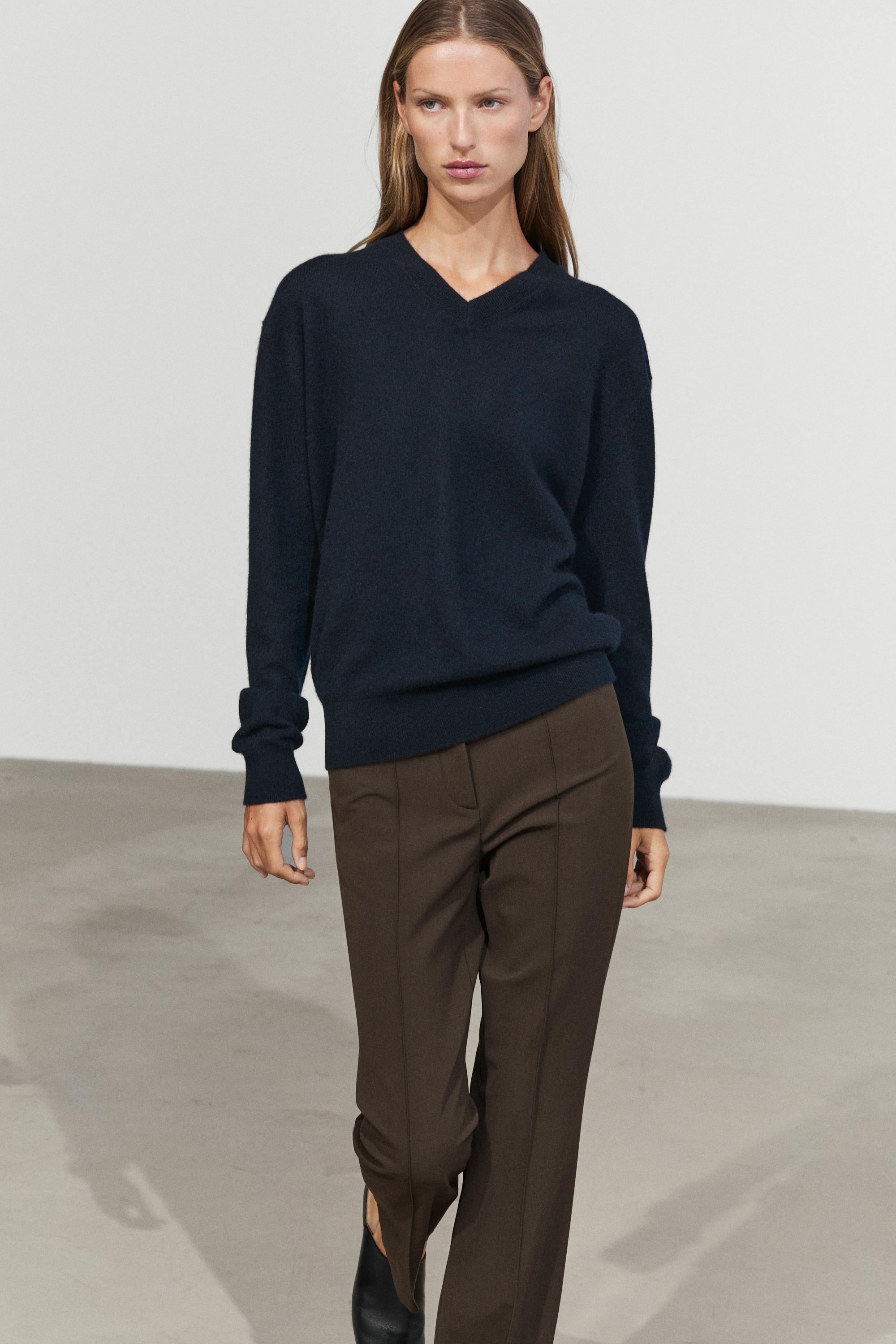 100% cashmere knit sweater