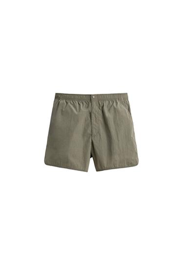 SHORT TECHNICAL BERMUDA SHORTS - Grey green by Zara