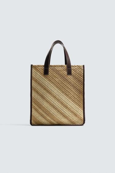 WOVEN TOTE BAG - Brown by Zara