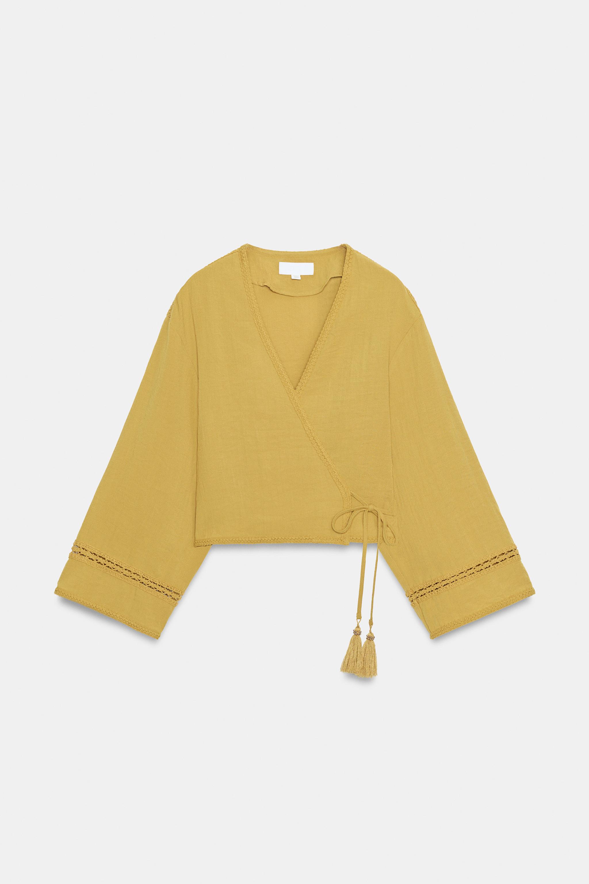 LACE TRIM WRAP JACKET