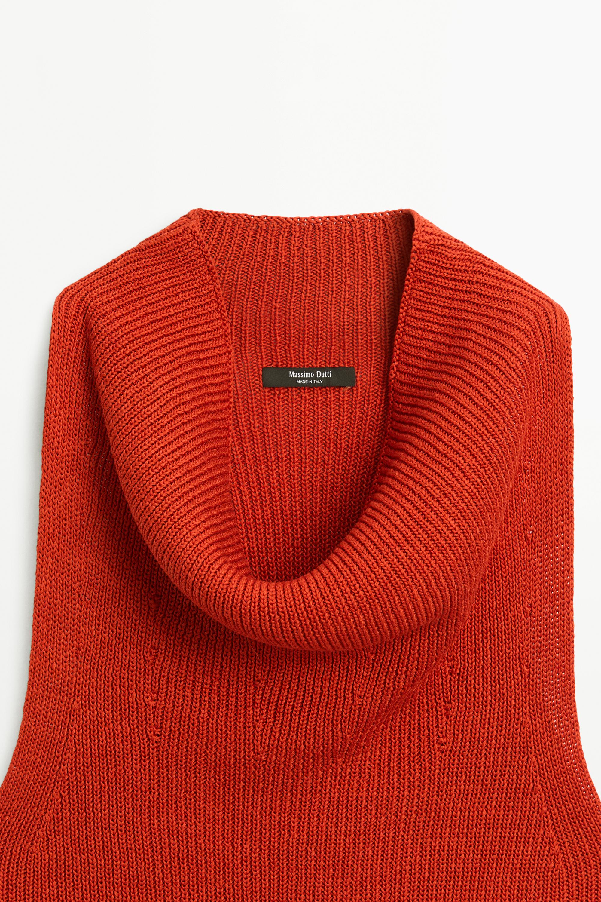 Cotton top with cowl neckline
