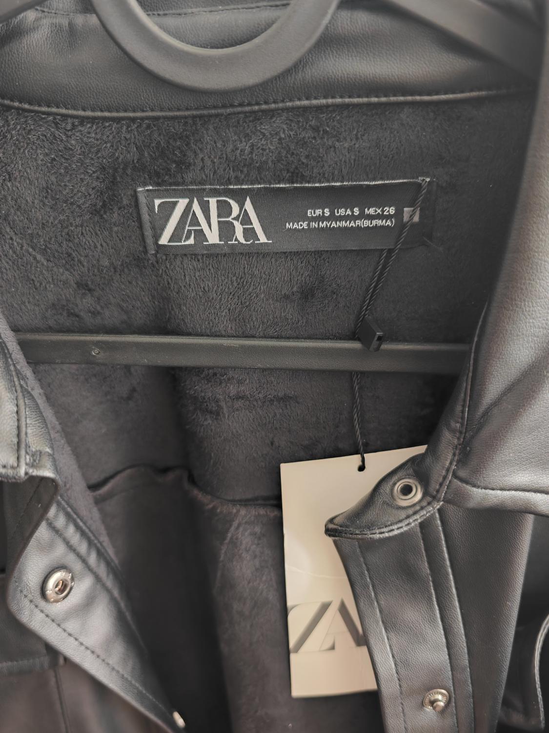 FAUX LEATHER LONG OVERSHIRT - Image 3