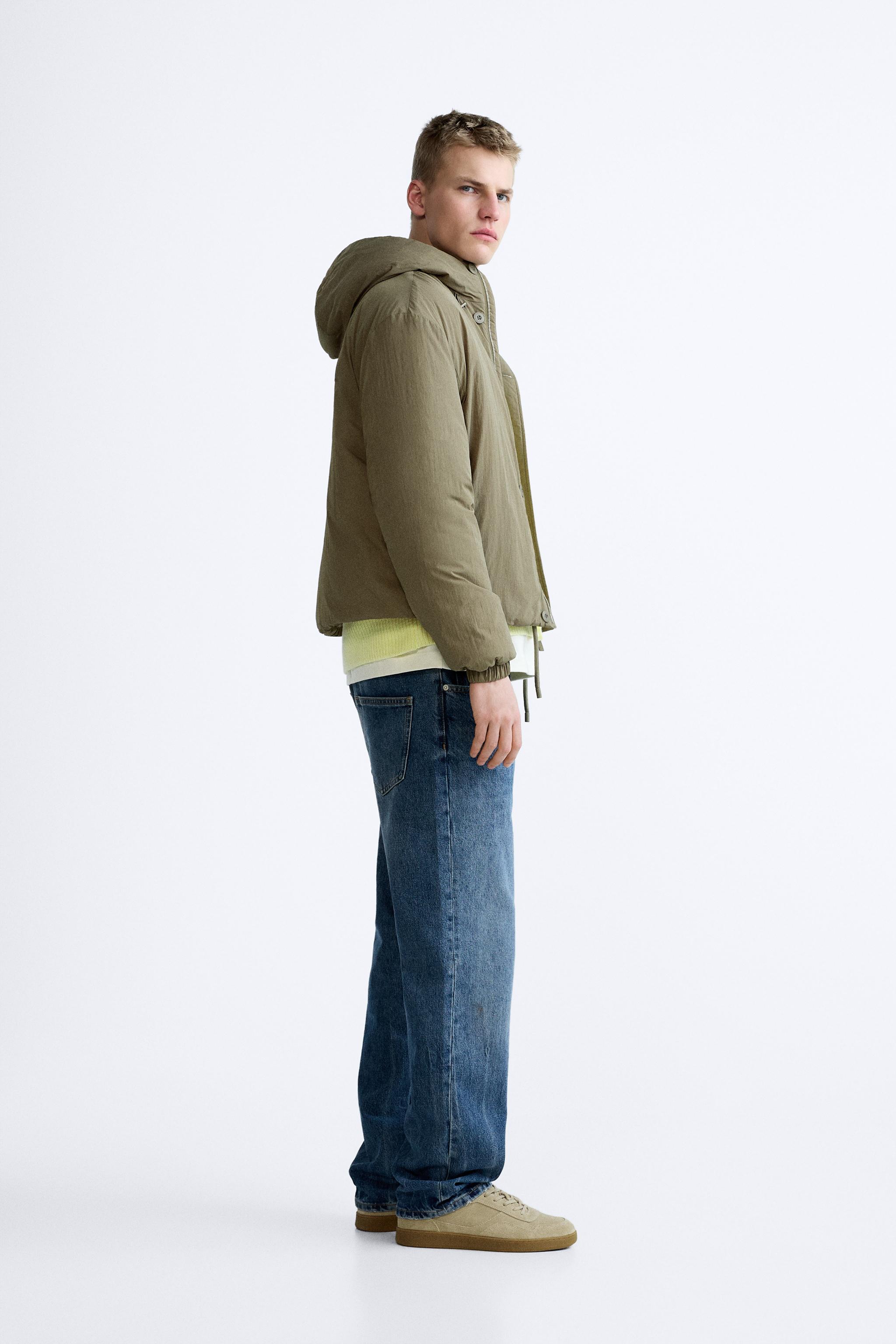 HOODED QUILTED JACKET - Khaki | ZARA United States