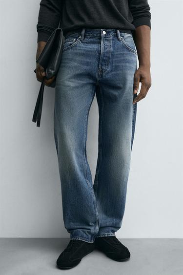 STRAIGHT FIT JEANS - Blue by Zara