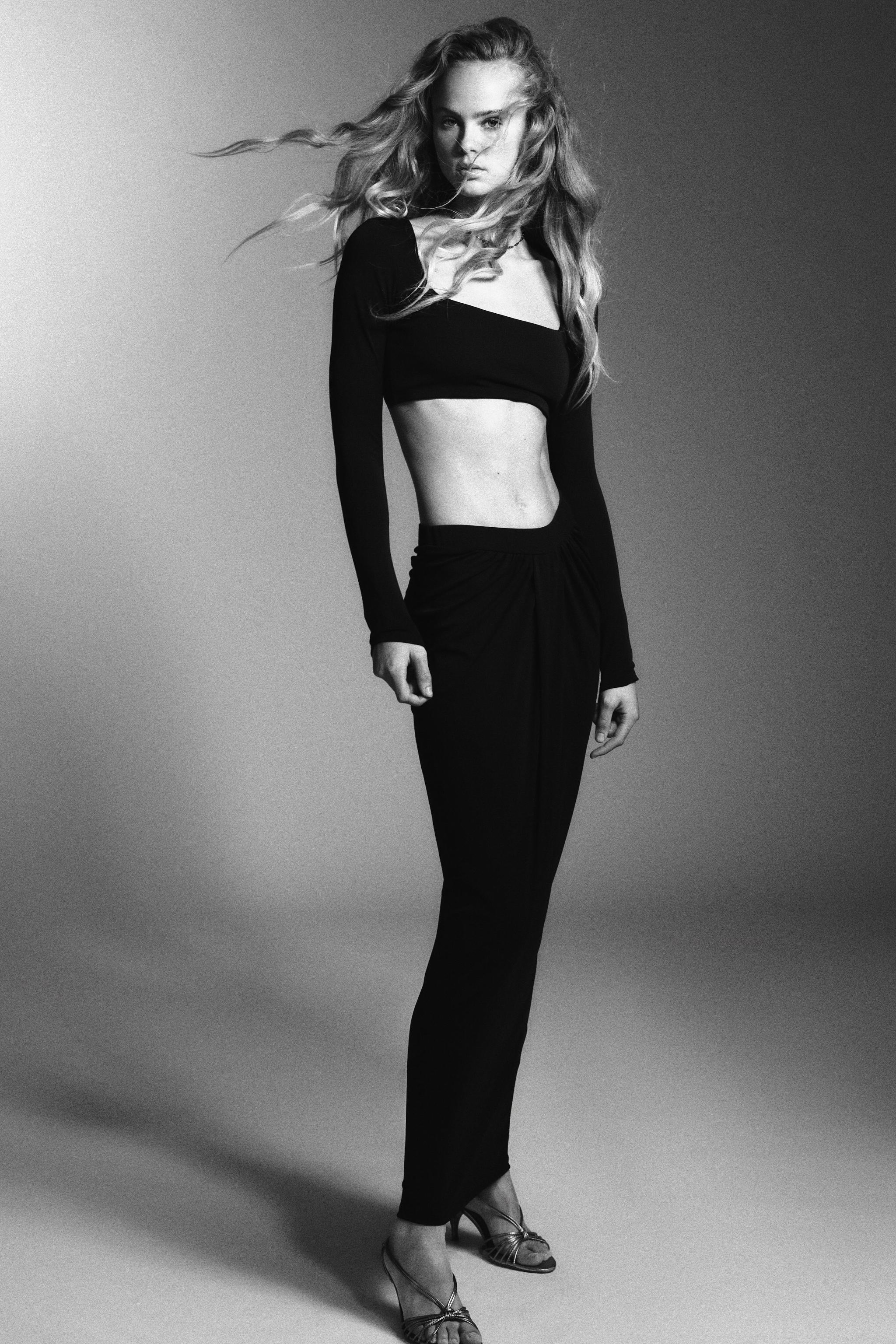 CREPE CROP TOP - Black | ZARA United States