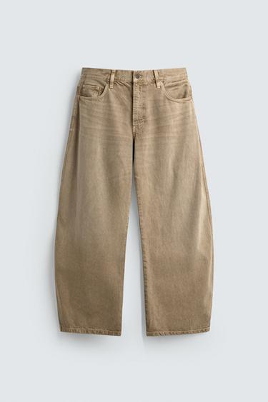 BALLOON FIT JEANS - camel by Zara