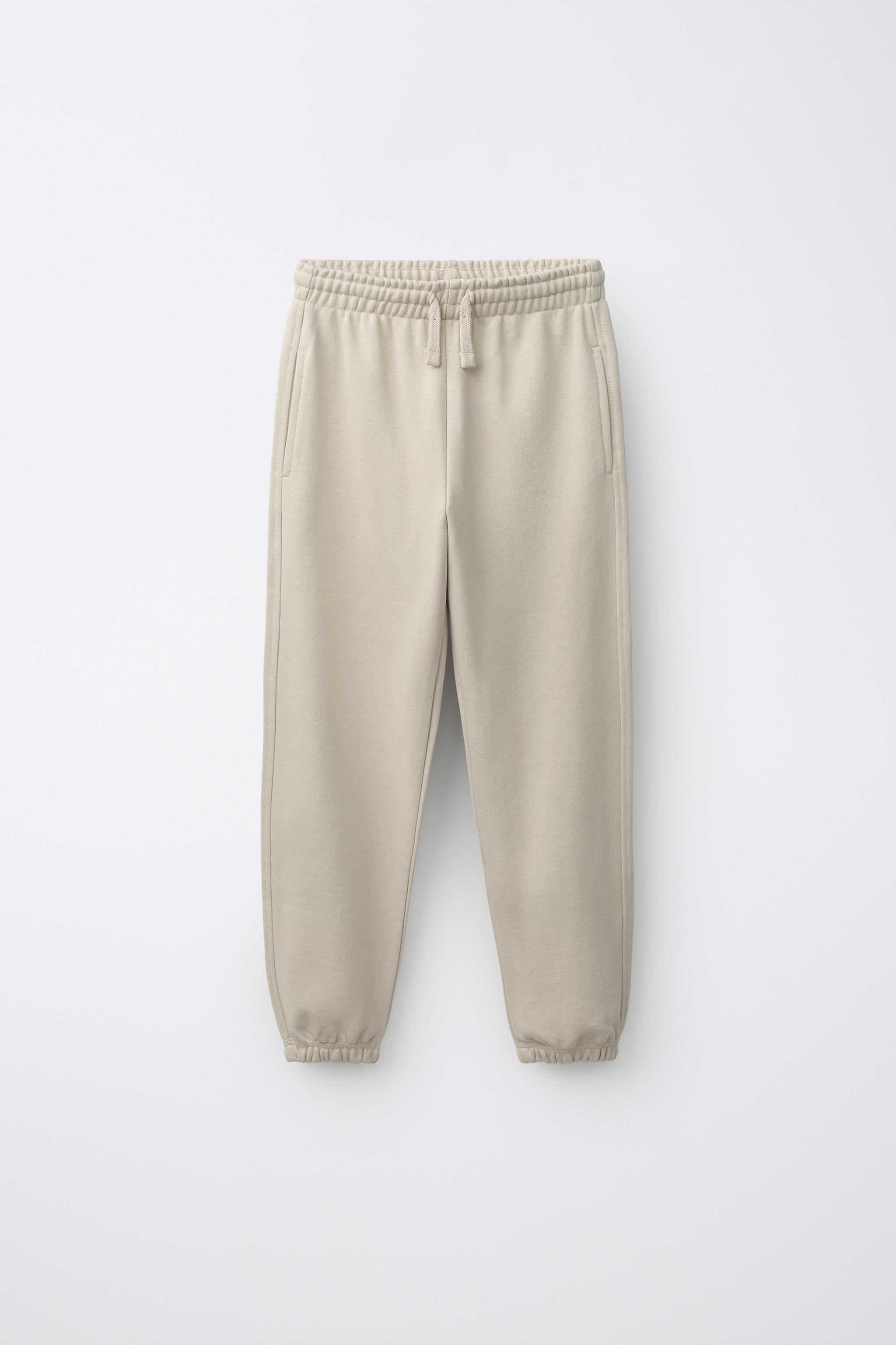 TWO-PACK PLUSH PANTS — Ecru / Black