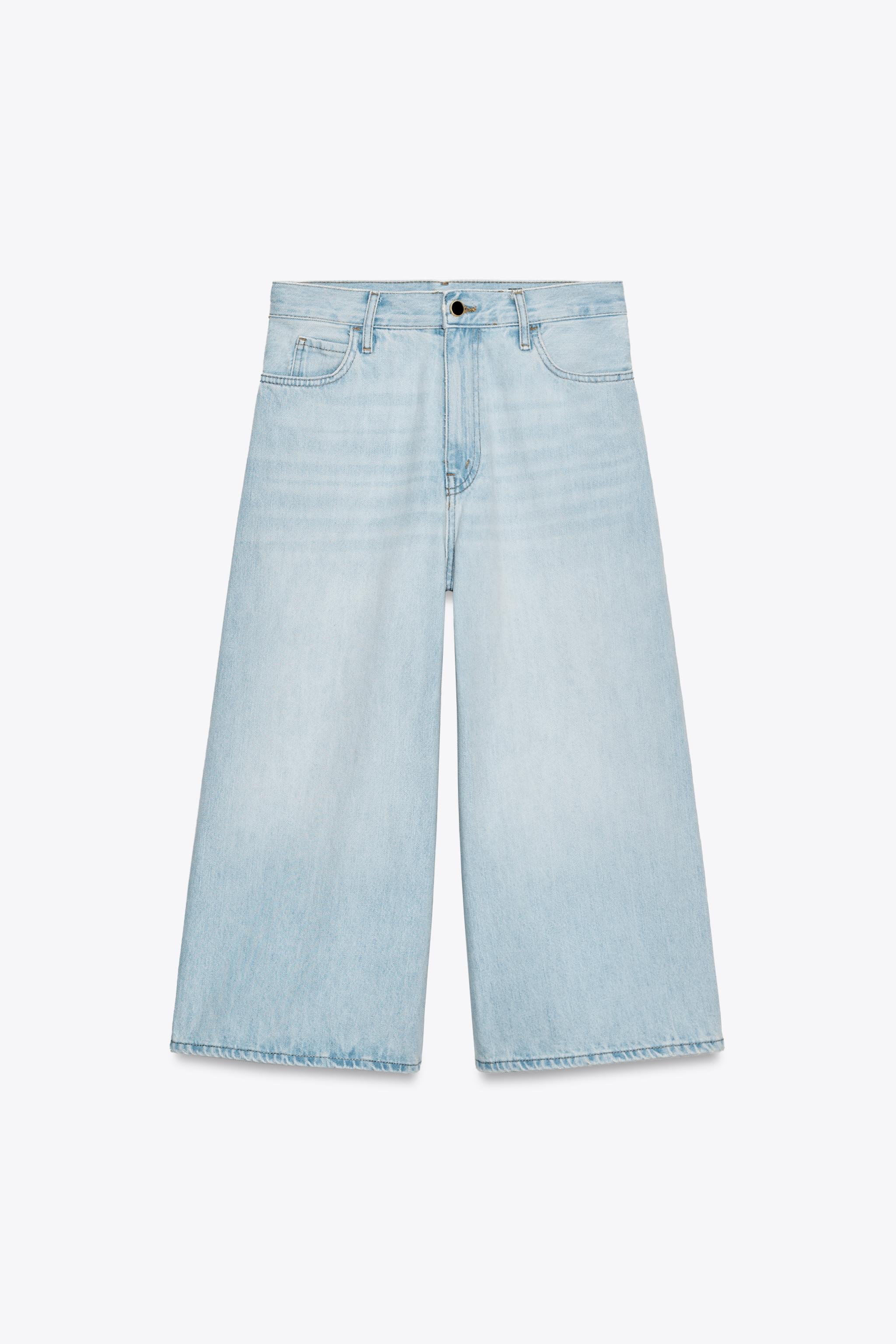 【SATIIIZ】Lewen Wide Bermuda Denim Pants Wide Leg Bermuda Denim Shorts with Side Loop