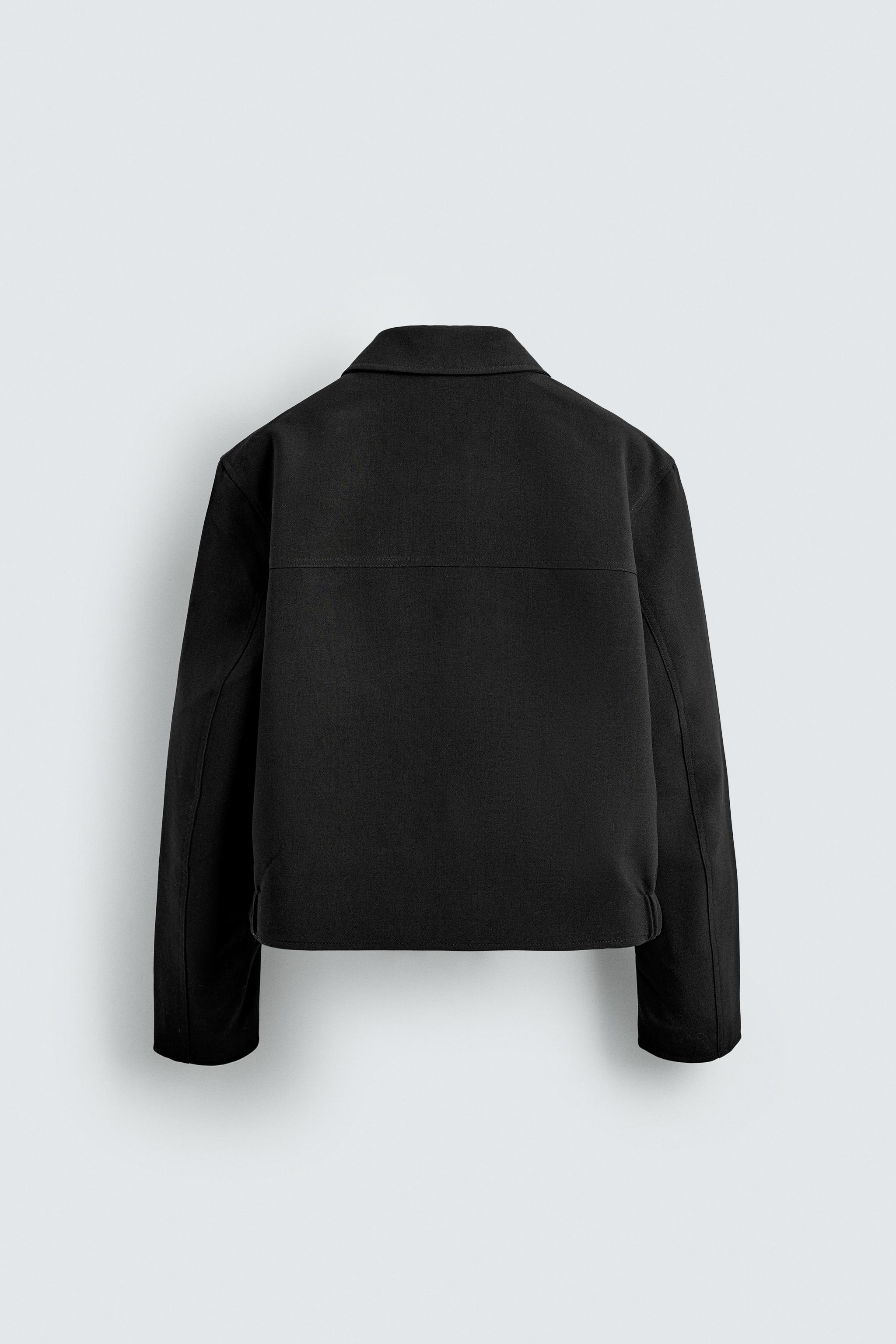 CROPPED FIT JACKET - Khaki | ZARA United States