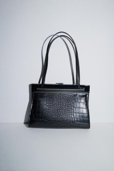 BOLSO DE HOMBRO CLIP - Negro de Zara